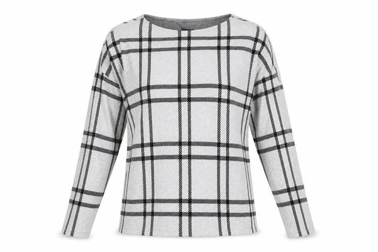 F&F Womens Grey Check  Pullover Jumper Size 6