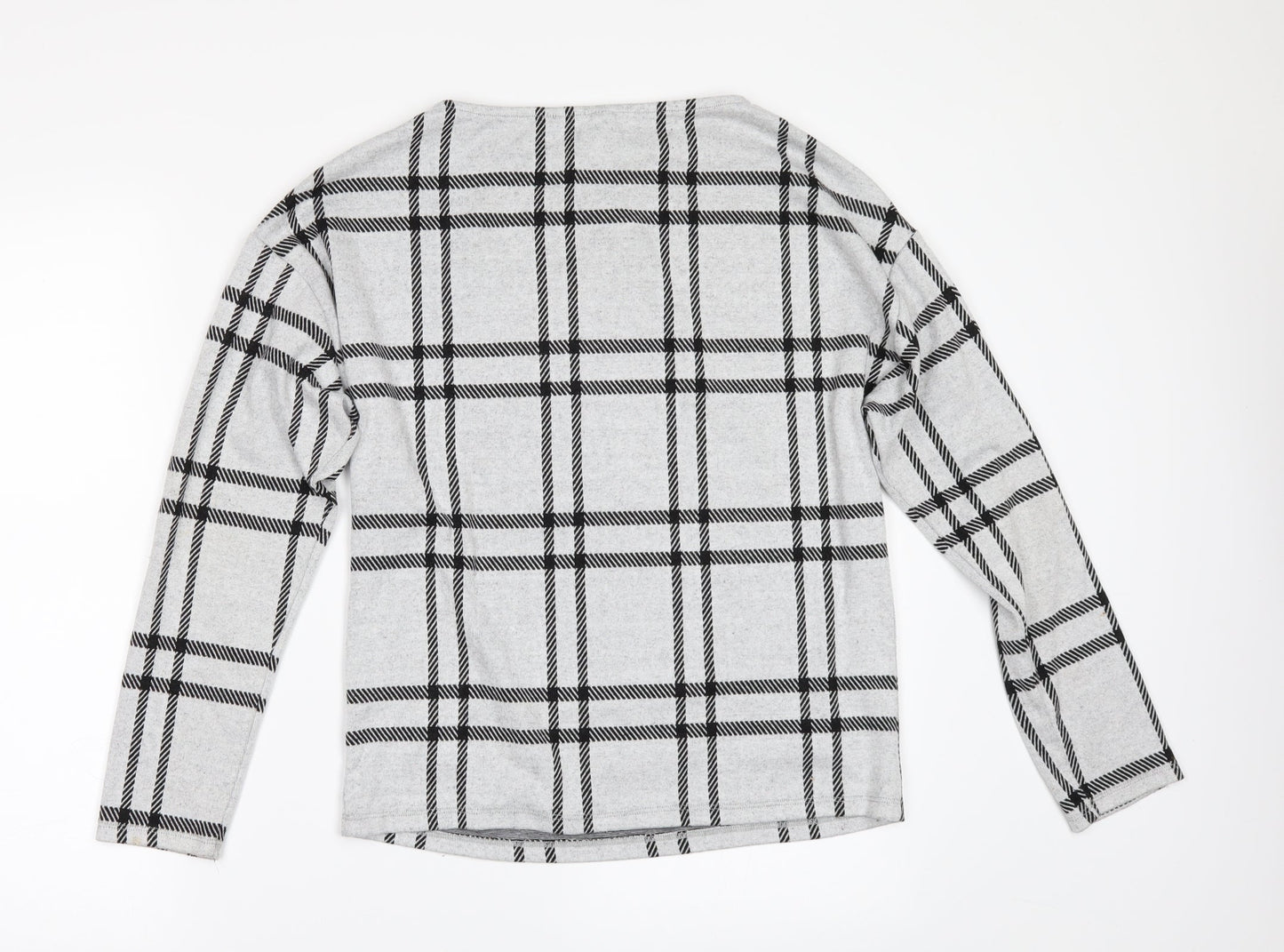 F&F Womens Grey Check  Pullover Jumper Size 6