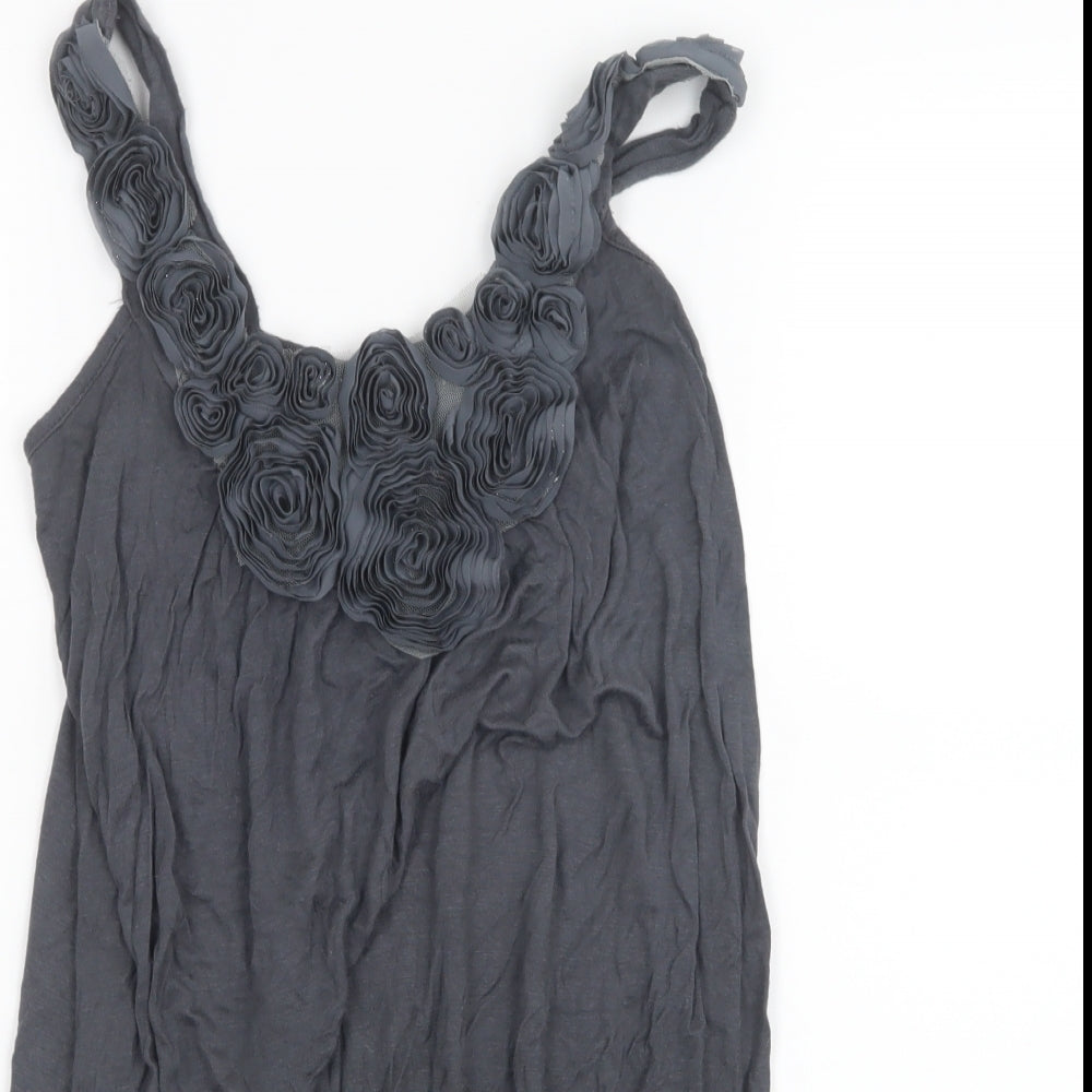 Pussycat London Womens Grey   Basic T-Shirt Size S