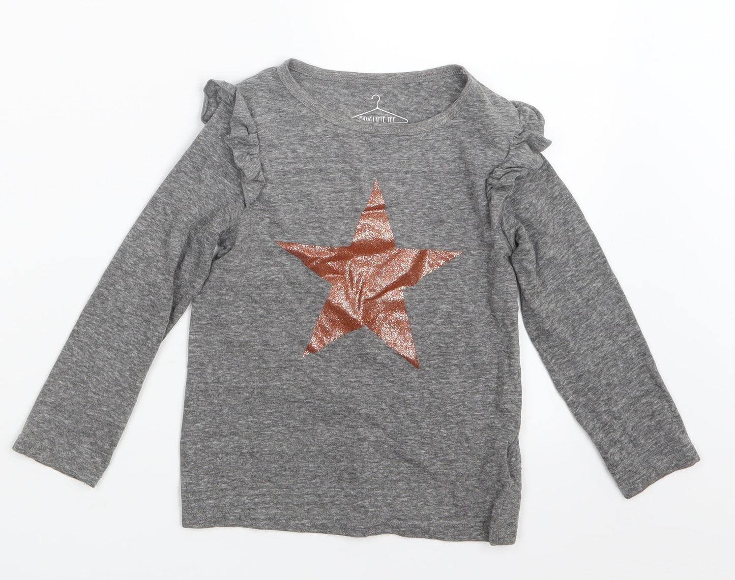 NEXT Girls Grey   Basic T-Shirt Size 5 Years