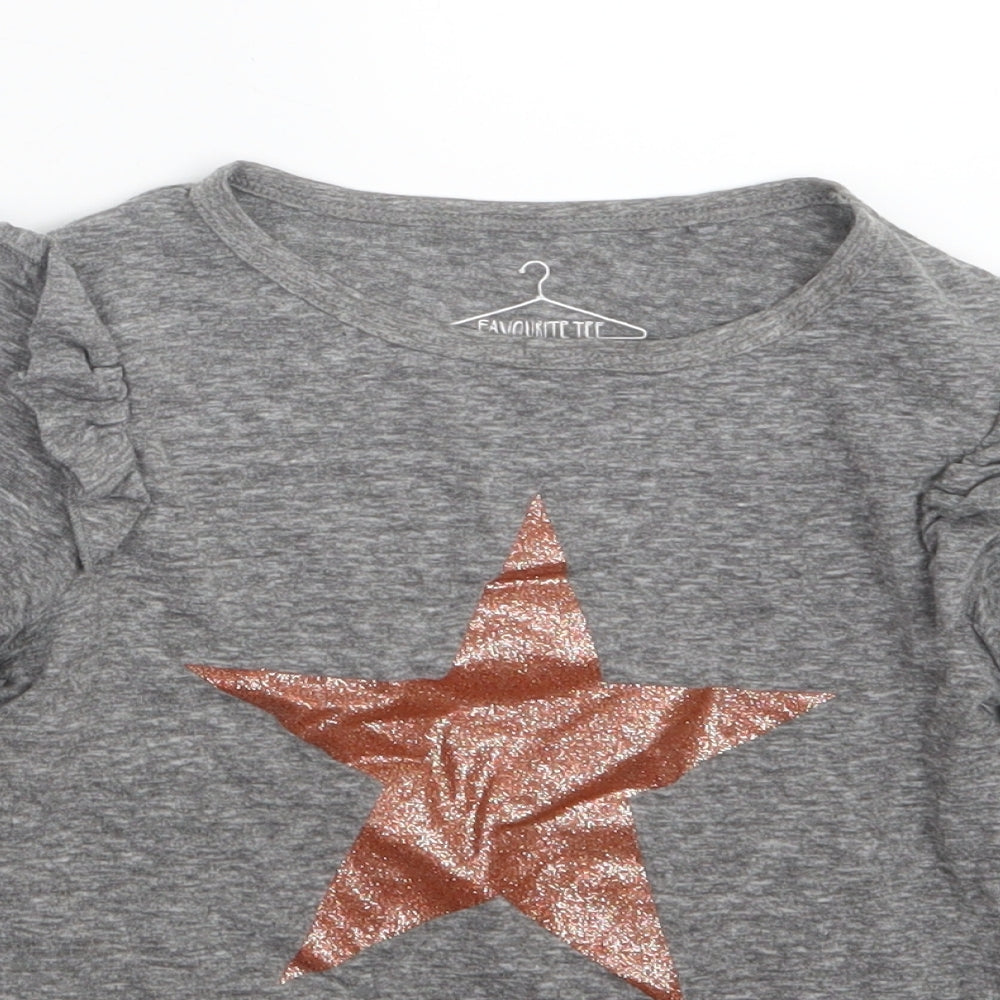 NEXT Girls Grey   Basic T-Shirt Size 5 Years