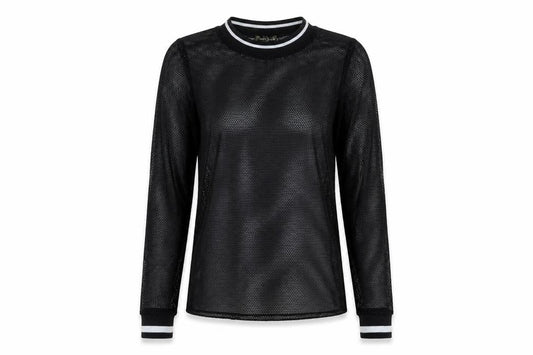 IVORY LOVE Womens Black Colourblock  Basic T-Shirt Size S