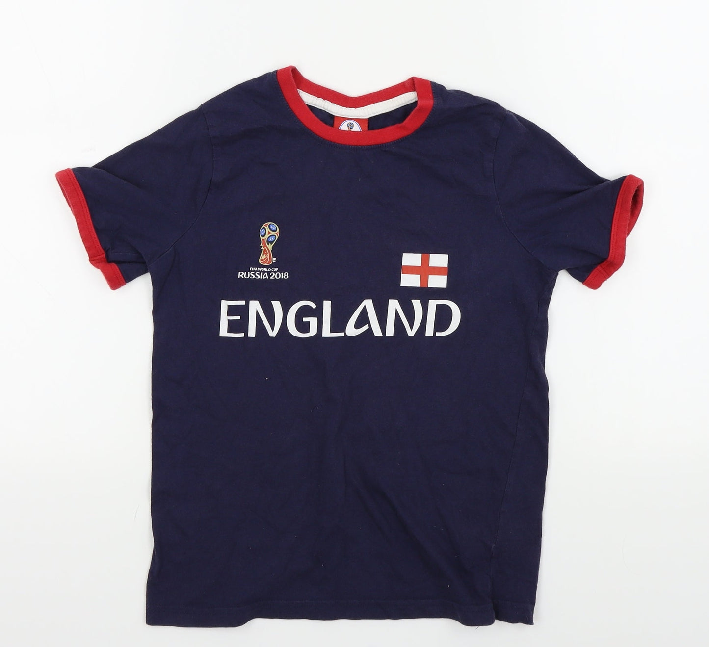 FIFA Boys Blue Colourblock  Basic T-Shirt Size 9-10 Years  - ENGLAND