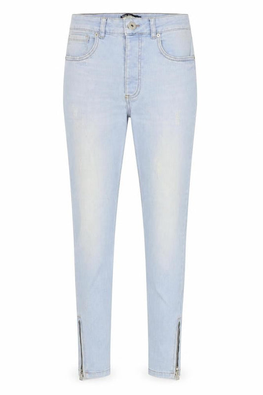 ASYLUM Womens Blue Houndstooth  Skinny Jeans Size 28 L28.5 in - ZIP DETAIL ON LEGS