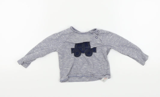 F&F Baby Blue   Basic T-Shirt Size 6-9 Months  - TRACTOR