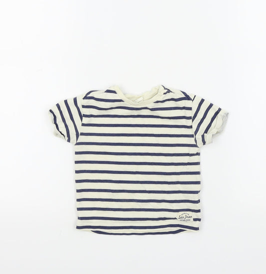 H&M Baby Blue Striped  Basic T-Shirt Size 6-9 Months