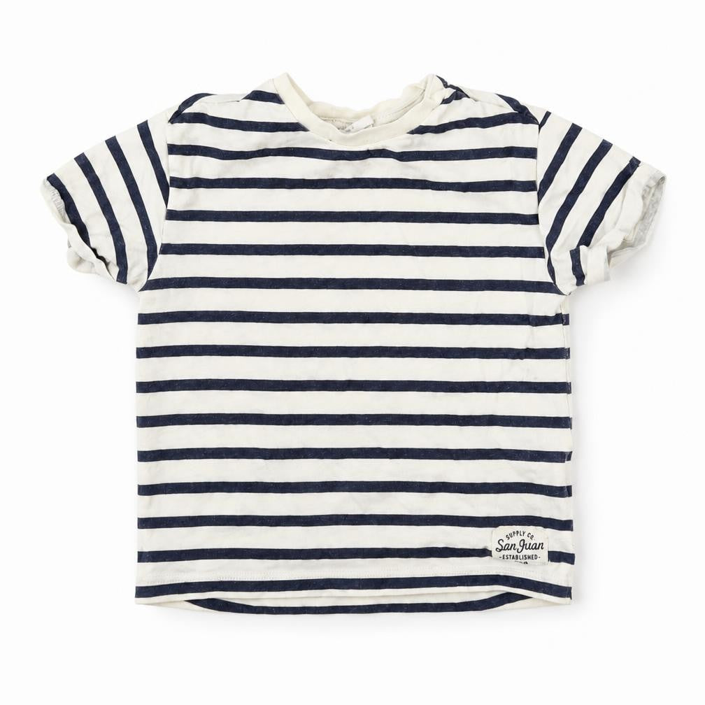 H&M Baby Blue Striped  Basic T-Shirt Size 6-9 Months