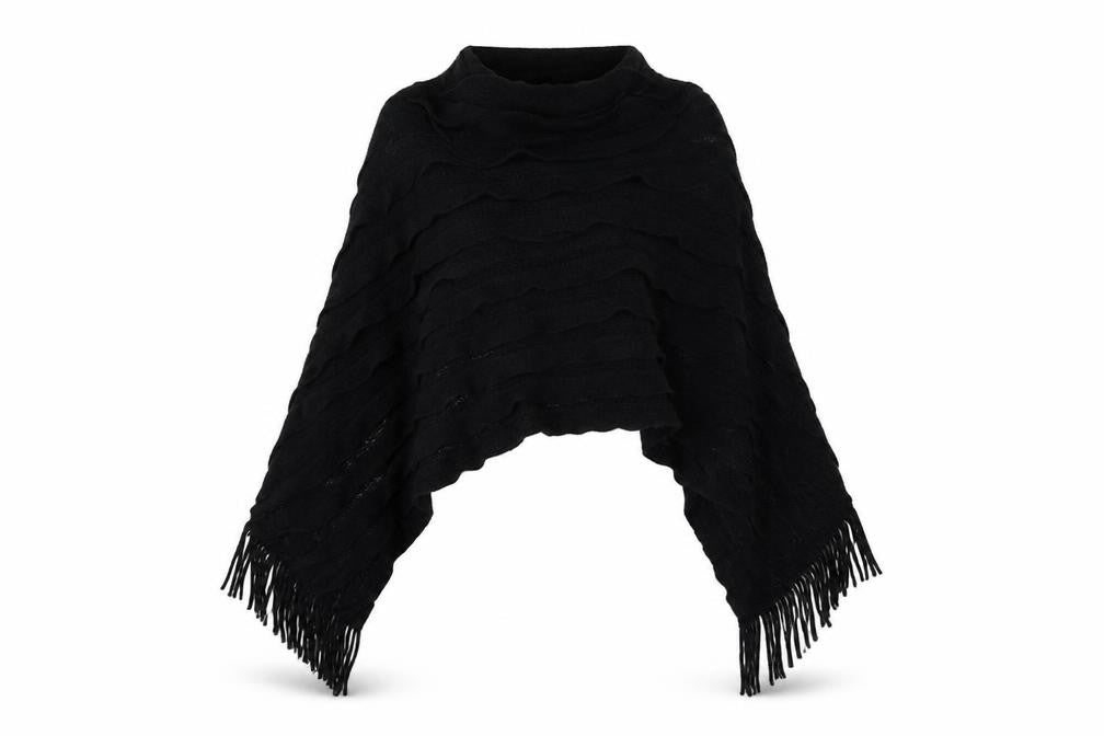 Preworn Womens Black   Jacket Poncho One Size
