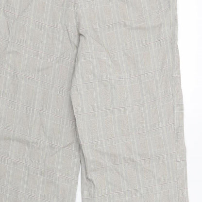 Monsoon Womens Grey Check  Trousers  Size 12 L28 in