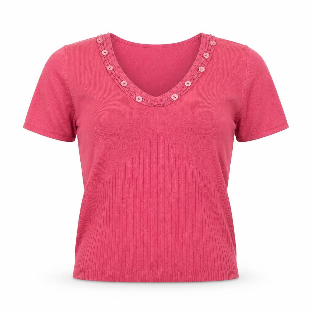 Klass Womens Red  Knit Pullover Jumper Size 12
