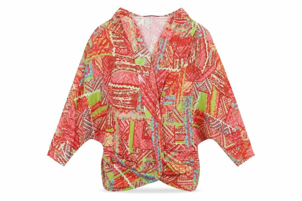 Boohoo Womens Multicoloured  Knit Wrap Jumper Size M