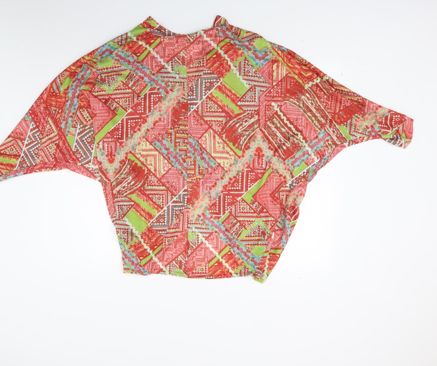Boohoo Womens Multicoloured  Knit Wrap Jumper Size M