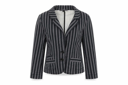 Divided Womens Grey Striped  Jacket Coat Size 10
