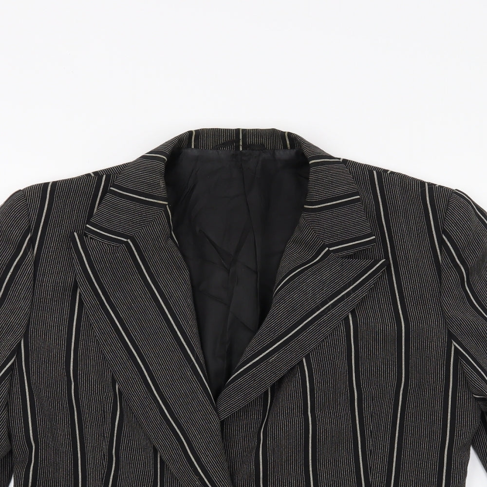 Betty Barclay Womens Grey Striped  Jacket Blazer Size 12