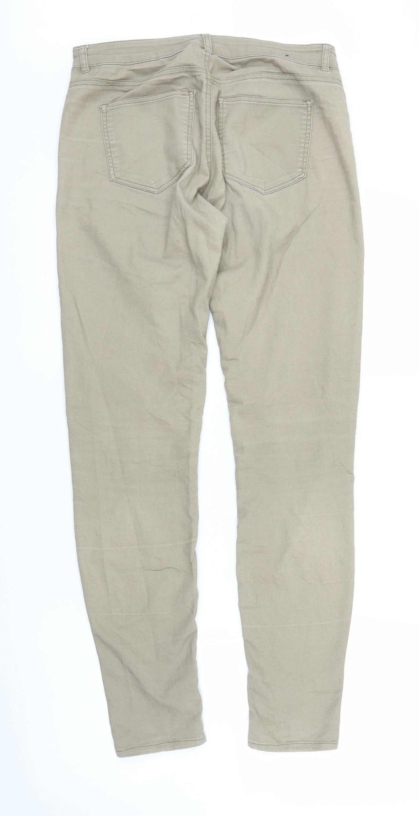 H&M Womens Beige  Denim Skinny Jeans Size 8 L28 in