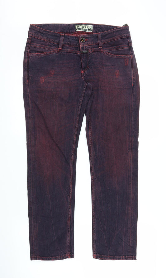 Closure Mens Purple  Denim Straight Jeans Size 30 in L26 in
