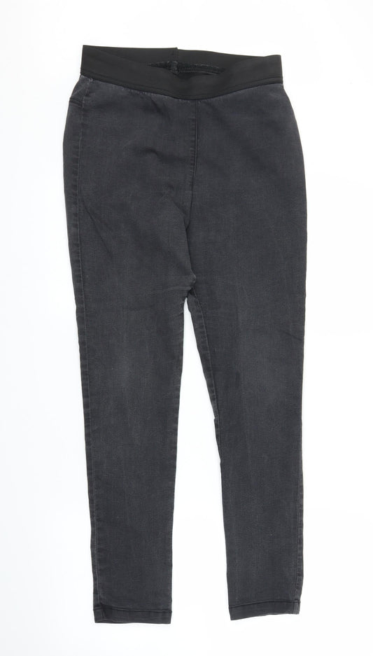 M&S Womens Black  Denim Skinny Jeans Size 10 L28 in
