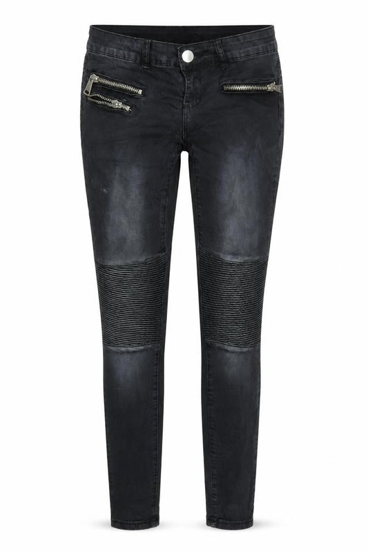 Madonna Womens Black  Denim Jegging Jeans Size M L30 in