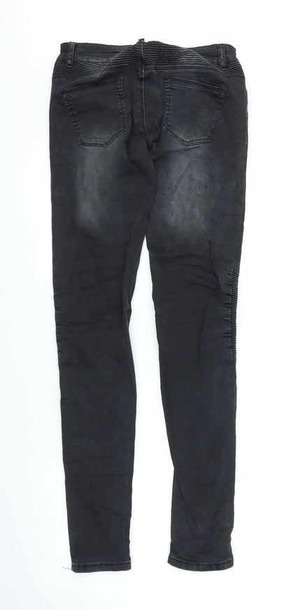 Madonna Womens Black  Denim Jegging Jeans Size M L30 in