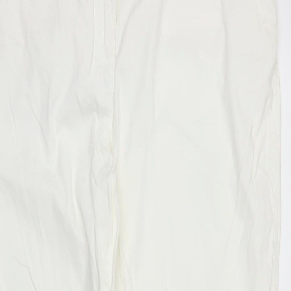 Preworn Womens White  Denim Straight Jeans Size XL L26 in