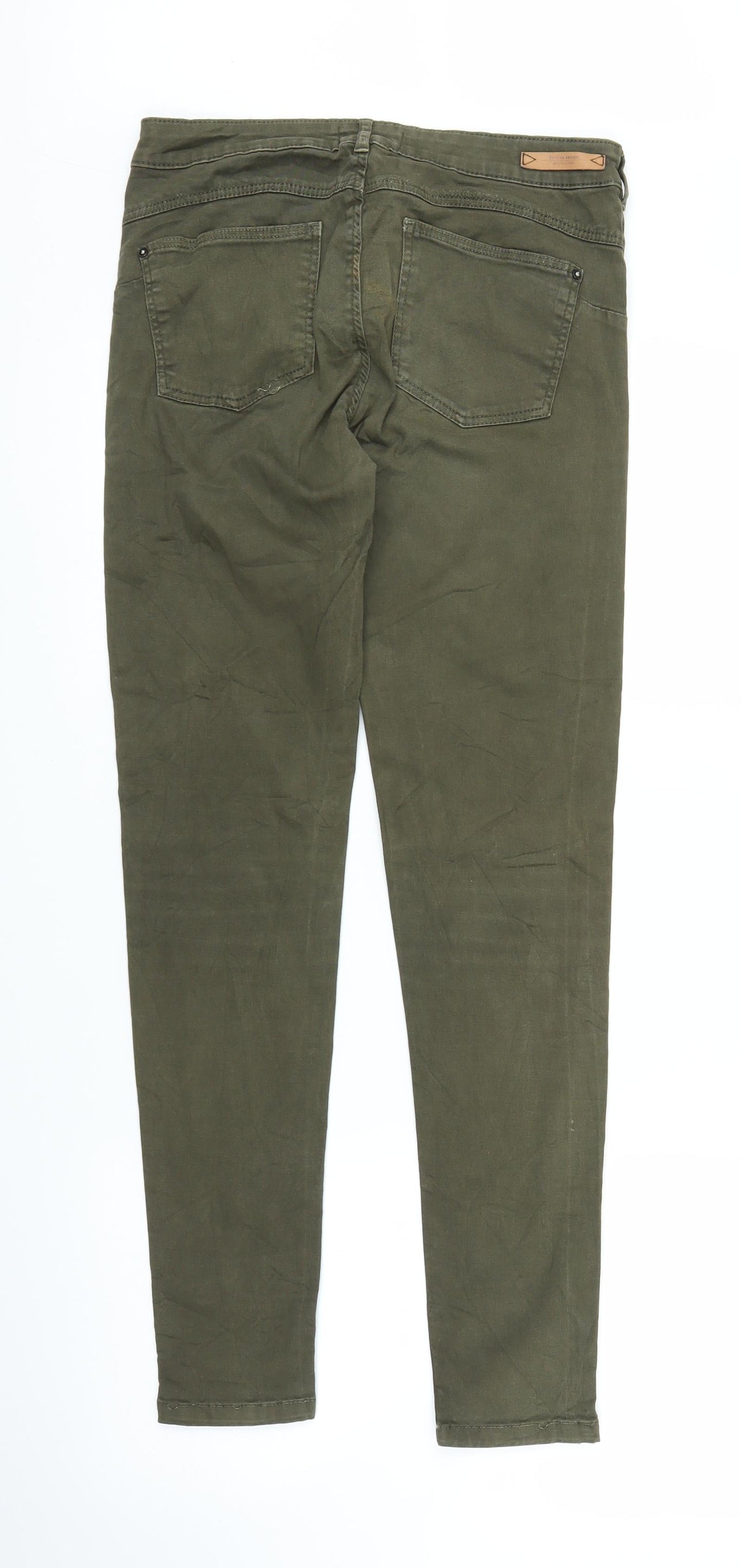 Bershka Womens Green  Denim Skinny Jeans Size 8 L28 in