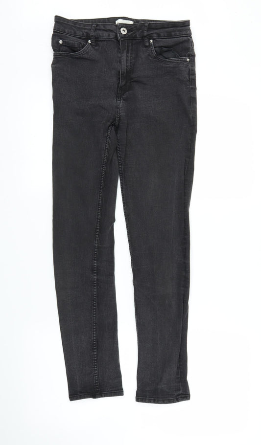 H&M Womens Black  Denim Skinny Jeans Size 8 L25 in
