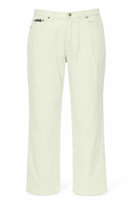 Anne L Womens Green Check Denim Straight Jeans Size 14 L28 in
