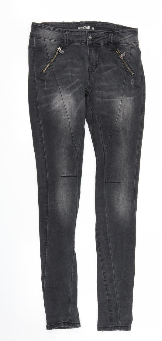 My Holly Womens Grey  Denim Skinny Jeans Size M L32 in