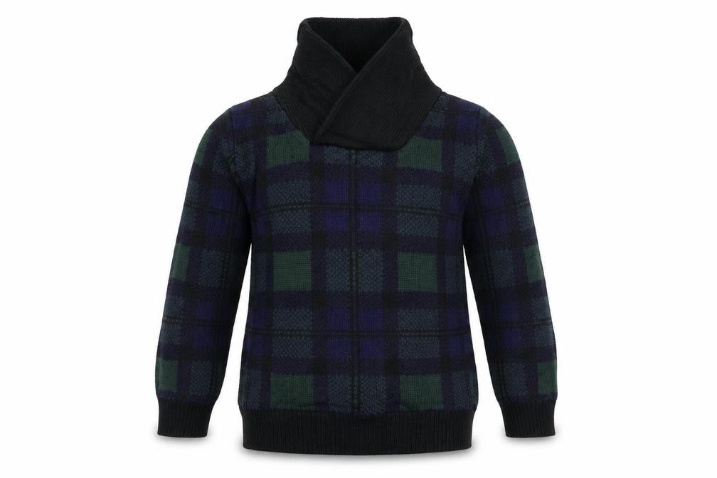 Gap  Boys Black Check  Pullover Jumper Size 5 Years