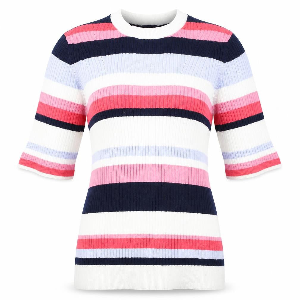 Marks & Spencer  Womens White Striped  Pullover Jumper Size 12