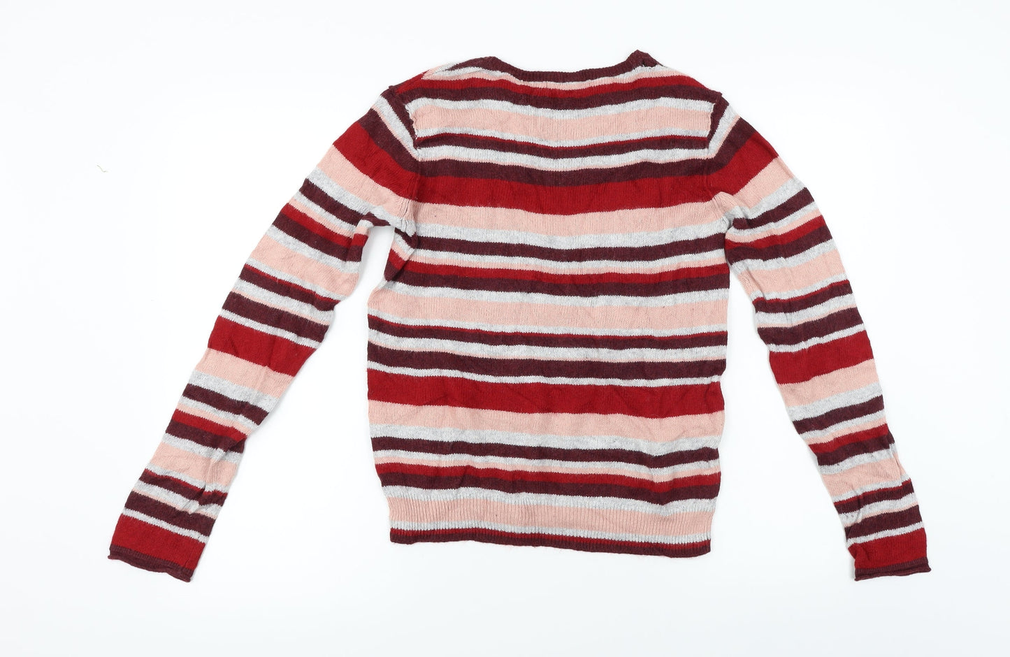 L.O.G.G    Womens Red Striped  Pullover Jumper Size S