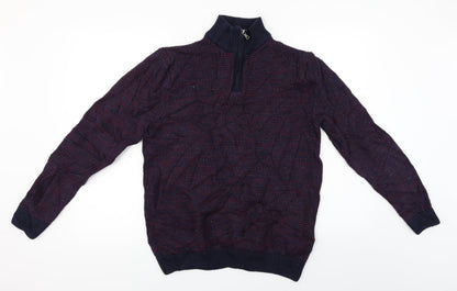 Marks & Spencer  Mens Purple   Henley Jumper Size M