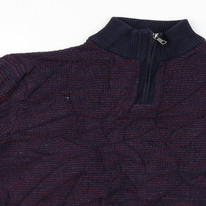 Marks & Spencer  Mens Purple   Henley Jumper Size M