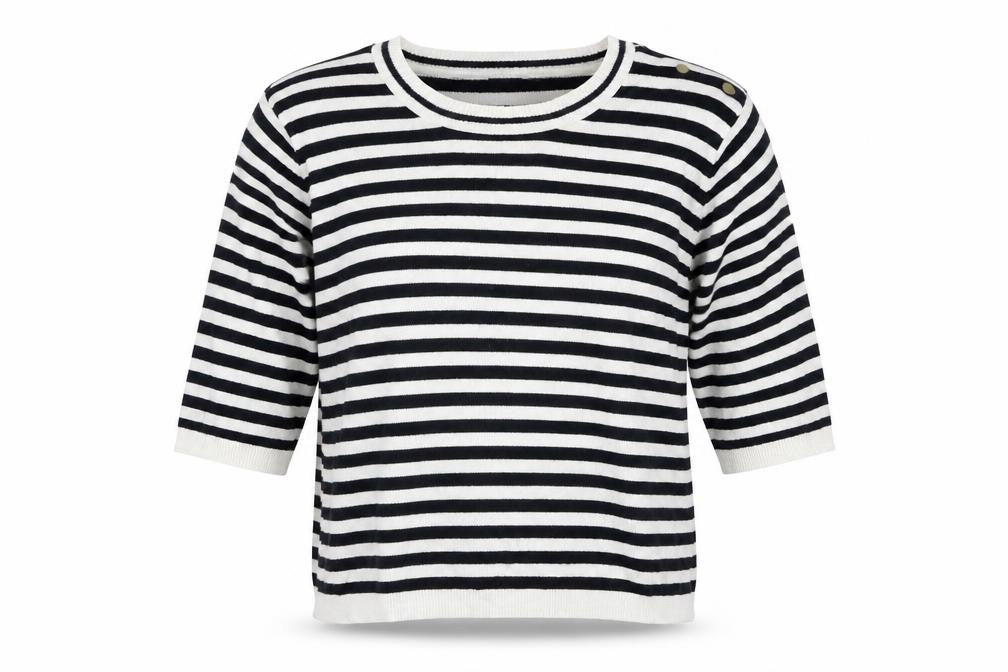 Atmosphere  Womens White Striped  Pullover Jumper Size 10