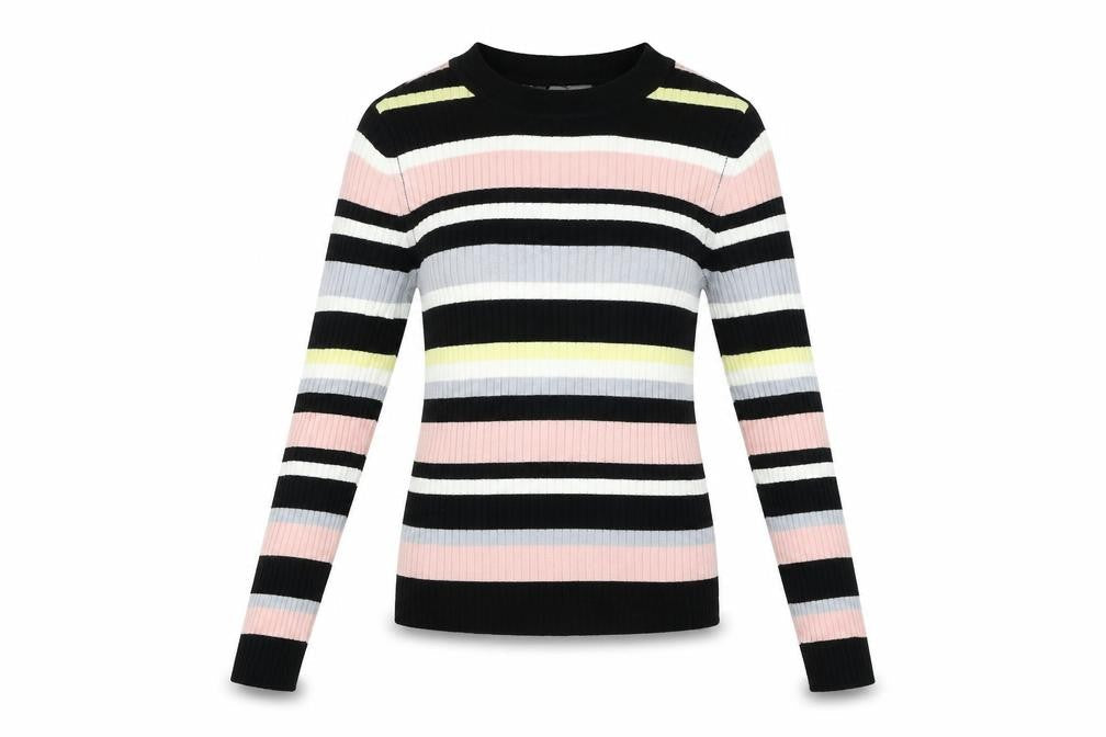 H&M  Womens Black Striped  Pullover Jumper Size S