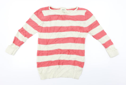 Papaya  Womens Ivory Striped  Pullover Jumper Size 12
