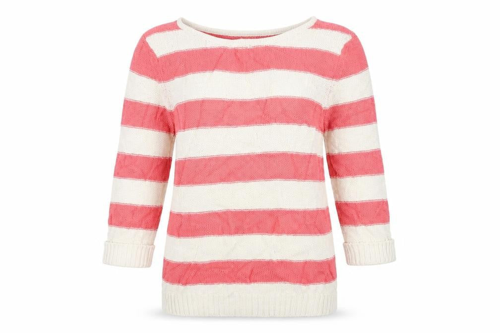 Papaya  Womens Ivory Striped  Pullover Jumper Size 12