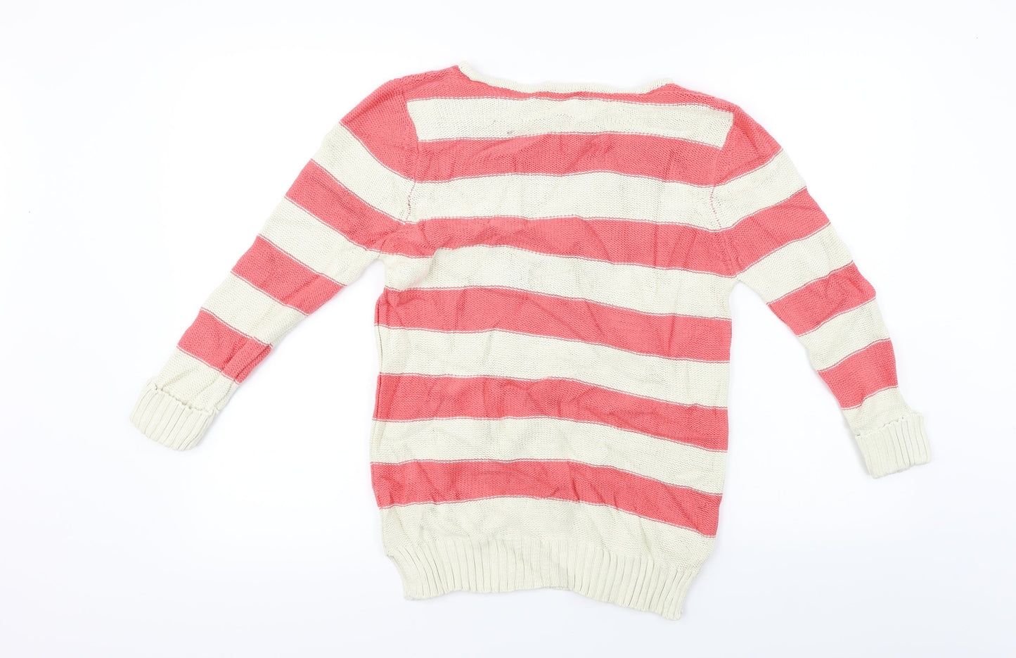 Papaya  Womens Ivory Striped  Pullover Jumper Size 12