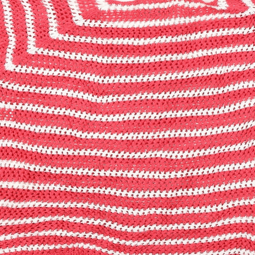 ose o ose Womens Pink Striped  Pullover Jumper Size M