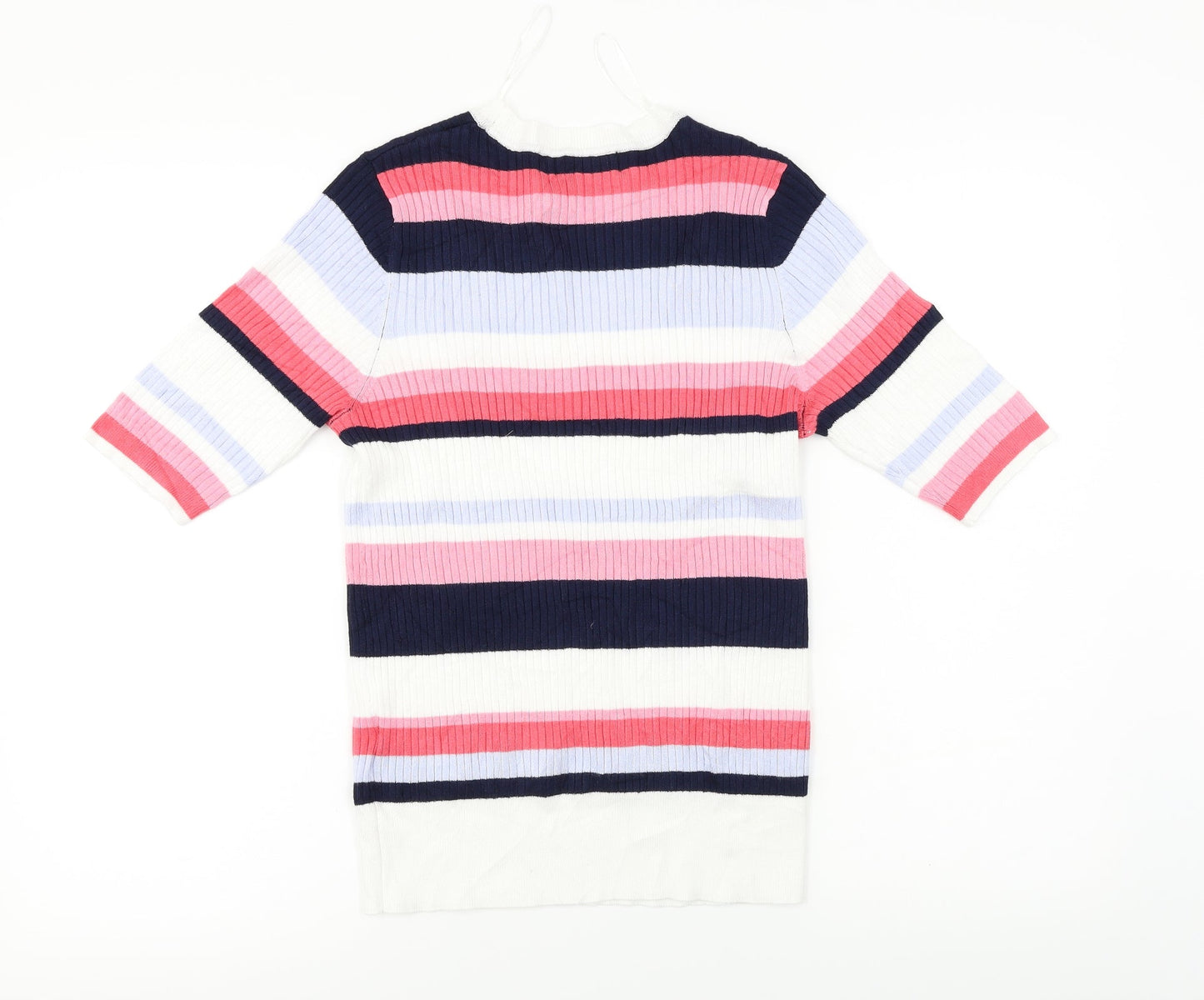 Marks and Spencer  Womens White Striped  Pullover Jumper Size 12