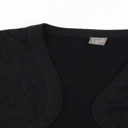 Tu Womens Black   Cardigan Jumper Size 12