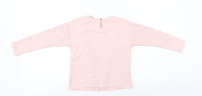 Preloved George  Girls Pink   Basic T-Shirt Size 4-5 Years - Back
