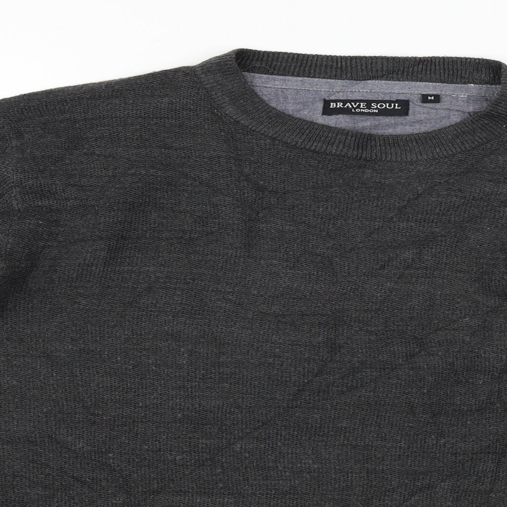 Brave Soul  Womens Grey   Pullover Jumper Size M