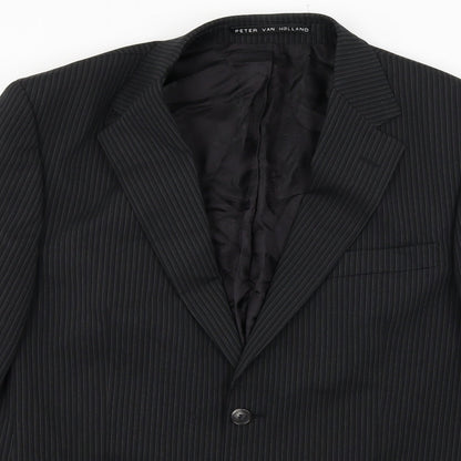 Peter Van Holland  Mens Black   Jacket Blazer Size 46