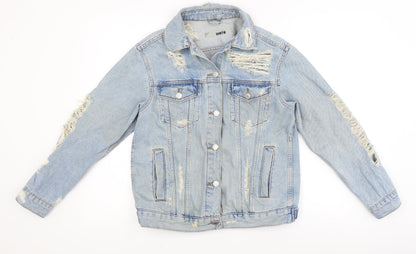 Topshop Womens Blue  Denim Jacket  Size 6
