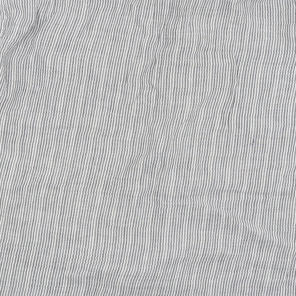 Gap Mens Grey Striped   Button-Up Size L