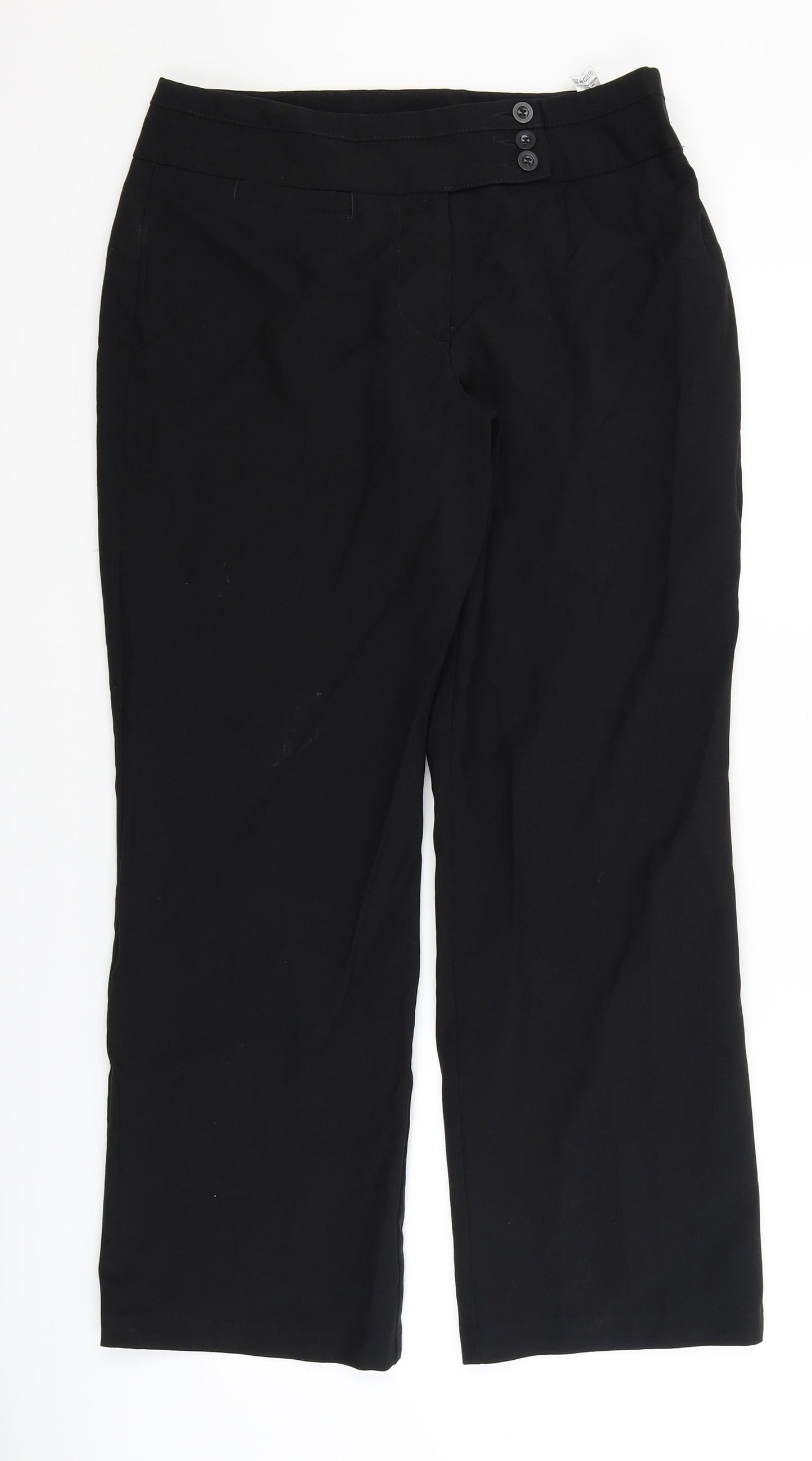 Marks and Spencer Womens Black   Dress Pants Trousers Size 12 L27 in