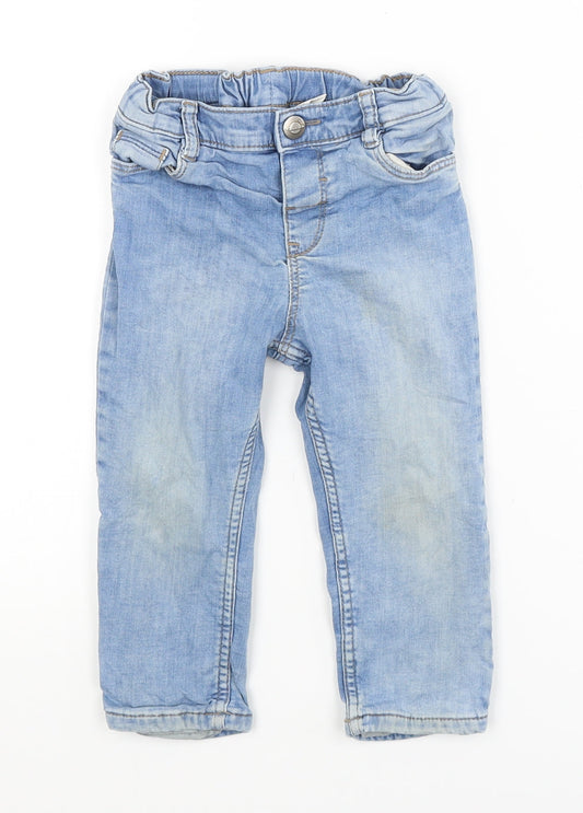 H&M Baby Blue   Capri Trousers Size 12-18 Months