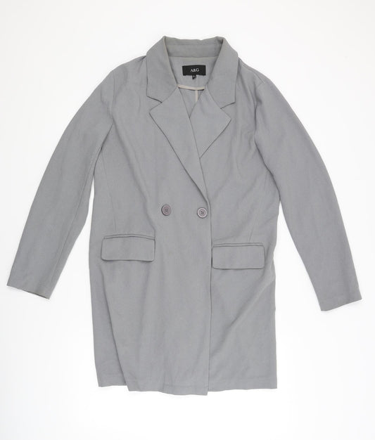 A&G Womens Grey   Overcoat Jacket Size 12