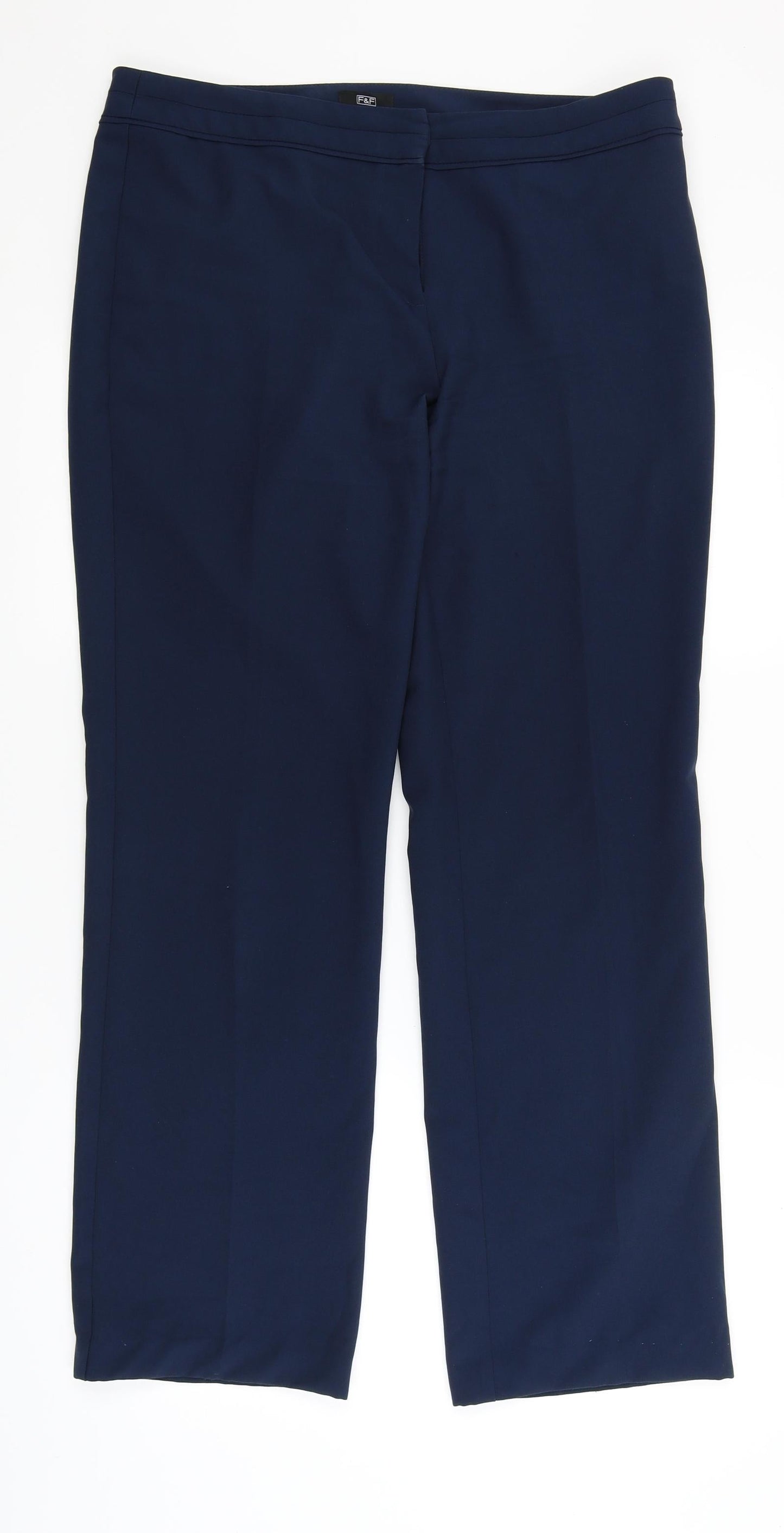 F&F Womens Blue   Dress Pants Trousers Size 12 L29 in
